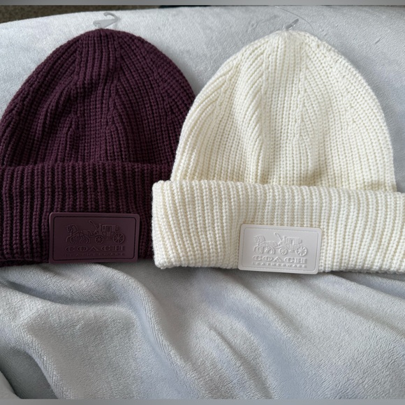Set of Coach Patch Beanie hats - Picture 1 of 4
